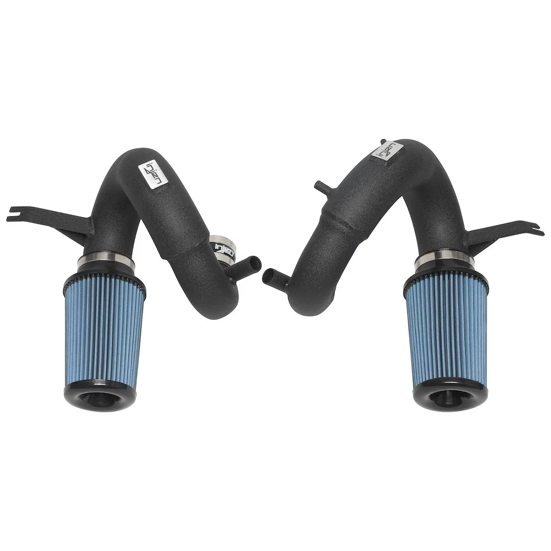 SP1350WB – INJEN Cold Air Intake, Wrinkle Black Aluminum Tubes Blue Injen Air Filters Without Heat Shield Set of 2